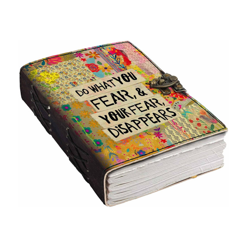 DI-KRAFT Printed Designer leather cover Diary with Lock For Office|Gift|SIZE 5*7 INCHES A5 Diary unruled 200 Pages(Multicolor2)