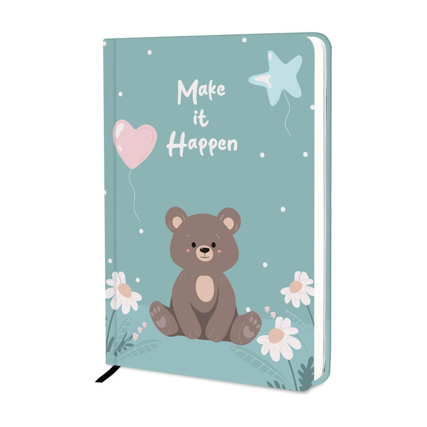 Wordwin Hardbound Undated Journal Notebook Diary For Girls & Students | A5 Diary Ruled 192 Pages(Ocean Green)