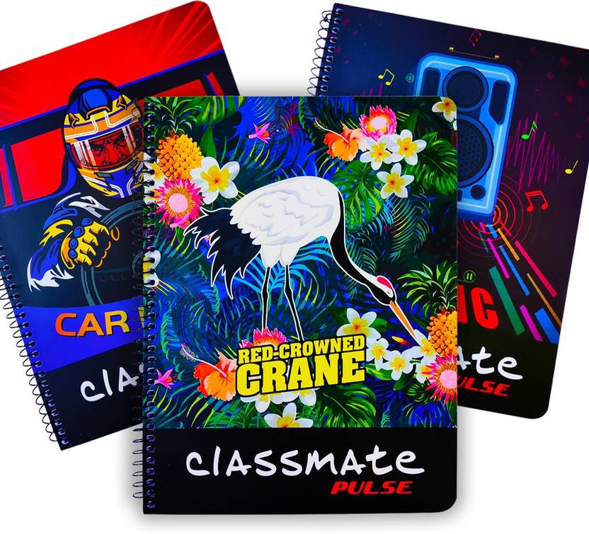 CS Classmate Pulse Spiral Notebooks 172 Pages 24 x 18 cm Size Pack of 2