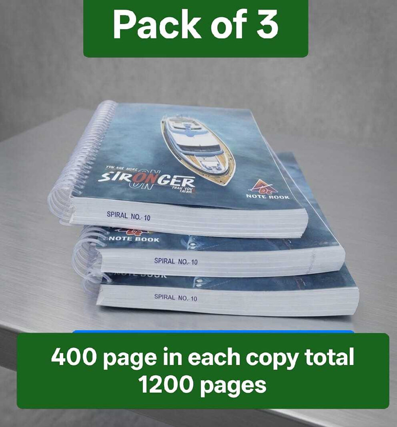 Angel babi Student Essentials Collection A4 Notebook Ruled 500 Pages(Blue, Pack of 3)