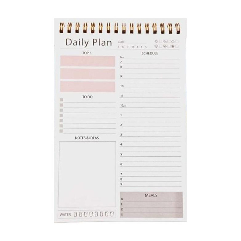 Greeshma To Do List Daily Planner Undated Note Pad for Work and Personal Organized A5 Planner Ruled 50 Pages(White)