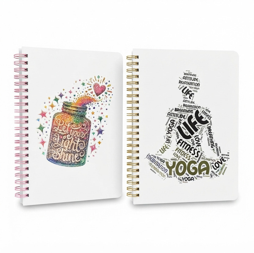 PAPER US Premium Spiral Notebook Pack of 2 – Notebook Set A5 Diary Ruled 140 Pages(Multicolor, Pack of 2)