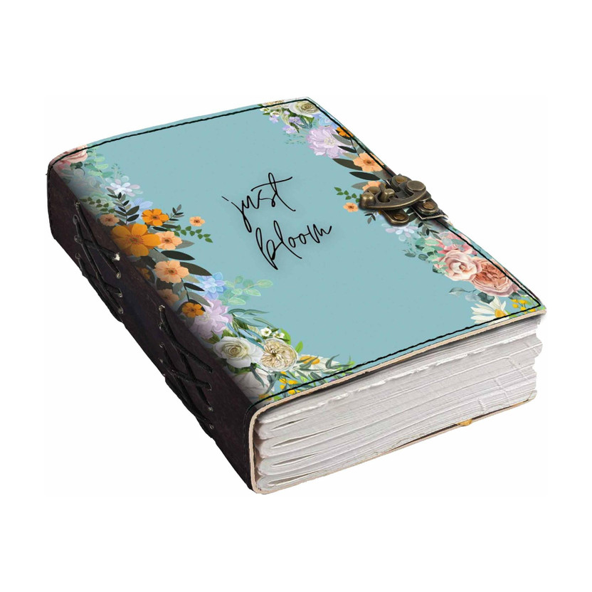 DI-KRAFT Printed Designer leather cover Diary with Lock For Office|Gift|SIZE 5*7 INCHES A5 Diary unruled 200 Pages(multicolor31)