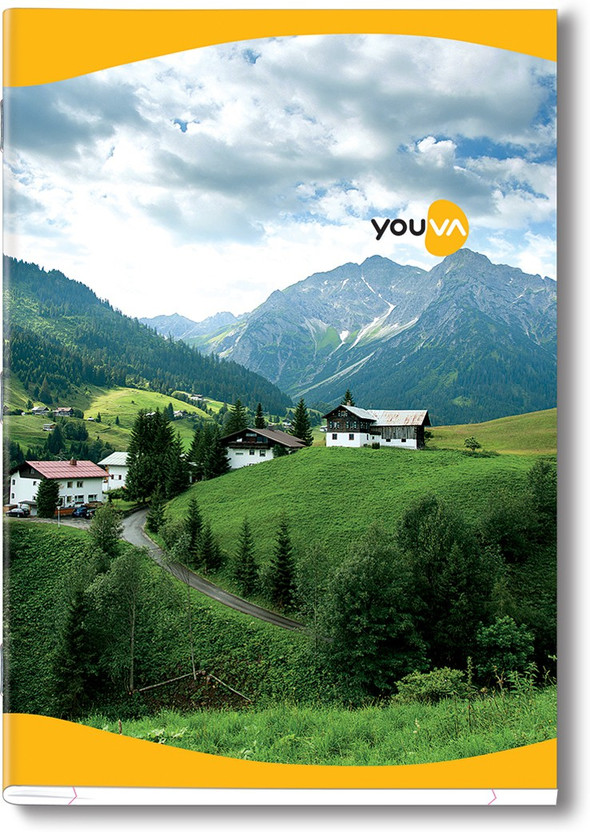 NAVNEET Youva Soft Bound Long Book 21x29.7 cm Single Line 100 Pages Regular Notebook Single Line 100 Pages(Multicolor, Pack of 12)