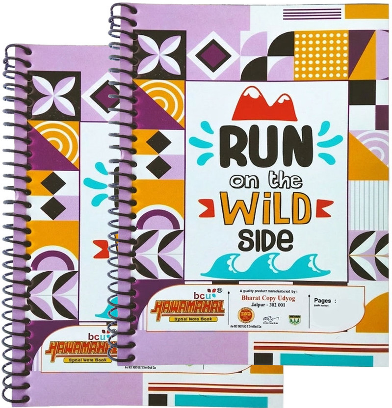 Hawamahal A4 NoteBook A4 Notebook Sinle Line 280 Pages(Multicolor, Pack of 2)