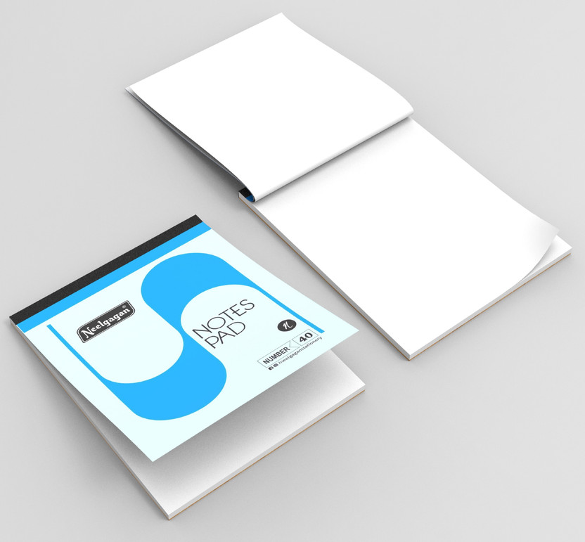 NEELGAGAN Slip Pad No. 40 (Type: Plain with 160 Pages) (18.0 cm x 22.0 cm) Regular Note Pad Plain (P-5) 160 Pages(Multicolor, Pack of 5)