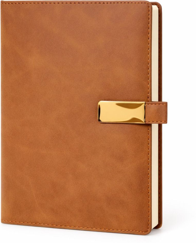 Zealitz PU Leather Notebook Diary |Office|School|Journal|Daily Planner| A5 Diary Ruled 192 Pages(Tan)