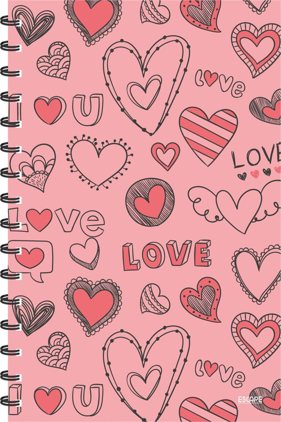 ESCAPER ESCAPER Baby Pink Love with Hearts (RULED) Designer Diary, Notebook, Notepad A5 Diary Ruling 160 Pages(Multicolor) - Flipkart Deal