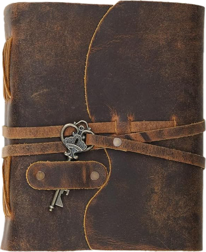 Beezo Handcrafted A6 Journal Plain 200 Pages(‎Distressed Brown)