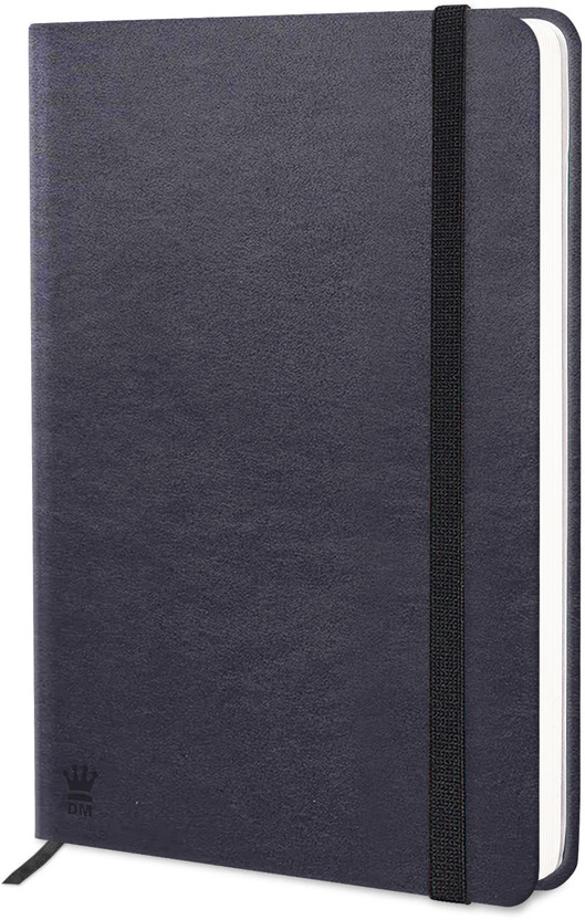 Diarymart Leather Diary A5 Notebook Ruled 192 Pages(Black)