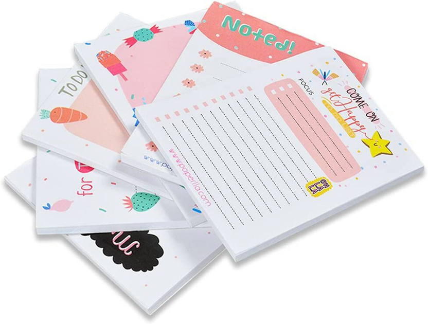COI Daily Planners Tear-Off to Do List Planning Pad - Dated Notepad Organizer - Set of 6 Writing Pads Pocket-size Note Pad UNRULED 50 Pages(Multicolor, Pack of 6)