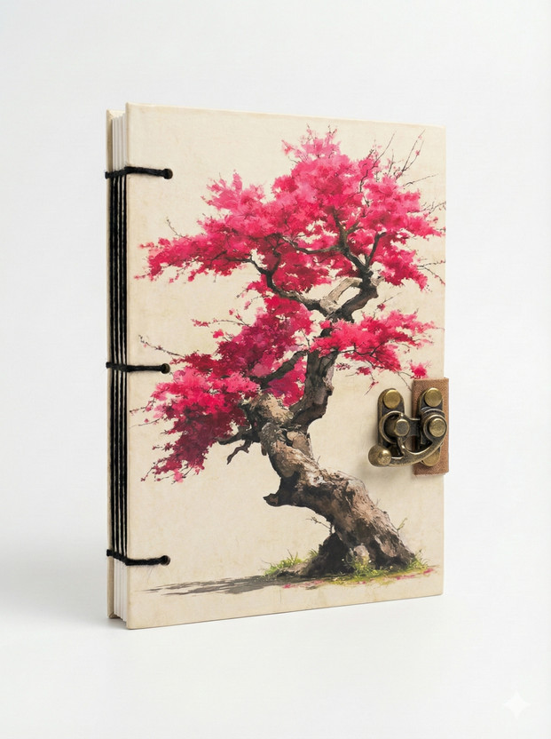 CRAFT EMIRA HANDCRAFTED A5 Diary Unruled 200 Pages(Pink)