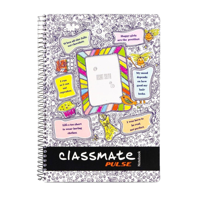 Classmate Pulse A4 Notebook Single Line 180 Pages(Multicolor)