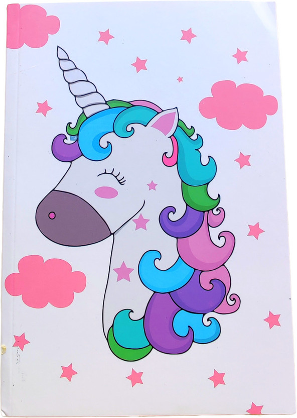 RELIA ONLINE Unicorn Ruled Diary for Girls and Kids | Notebook for School Stationery A5 Diary Ruled 90 Pages(Multicolor)