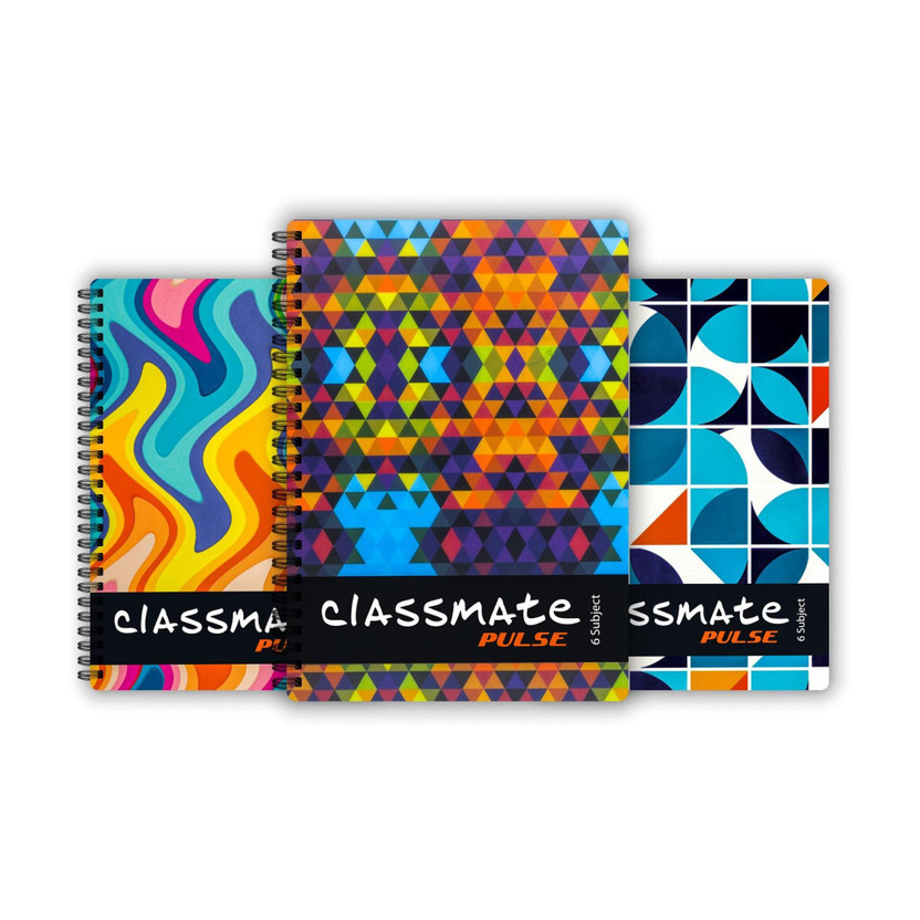 Classmate Classmate Pulse 6 Subject (297 X 210 mm) Spiral A4 Notebook Unruled 300 Pages(Multicolor, Pack of 3) - Flipkart Deal