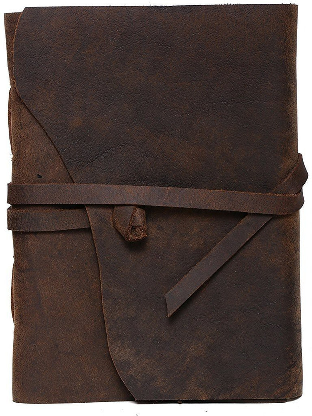 Rjkart Handmade A6 Diary Unruled 200 Pages(Brown 3)
