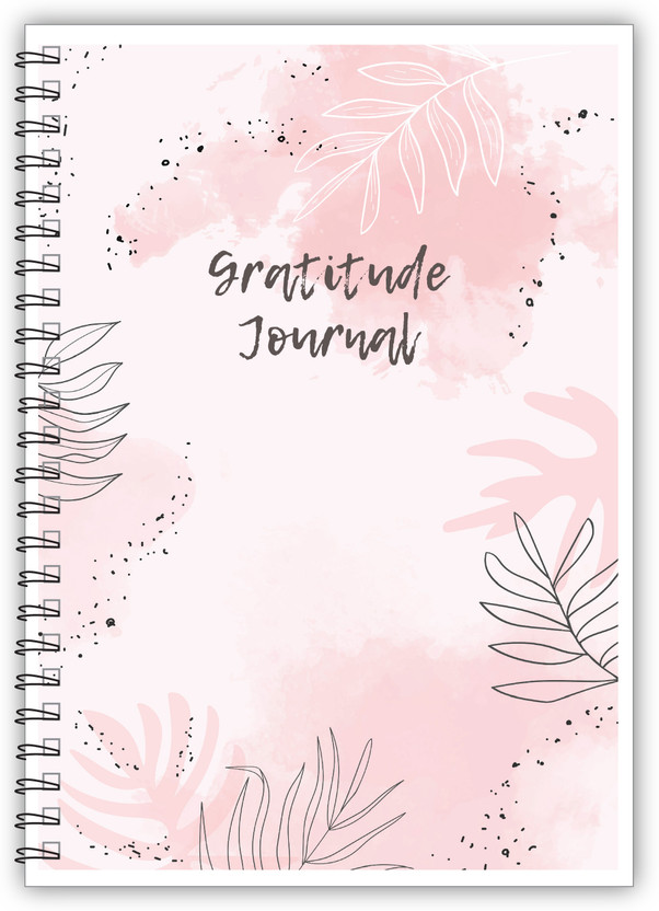 TimeWise Find More Joy: Daily Gratitude Journal 126 Pages Reflection & Positivity A5 Journal Unruled 126 Pages(Pink)