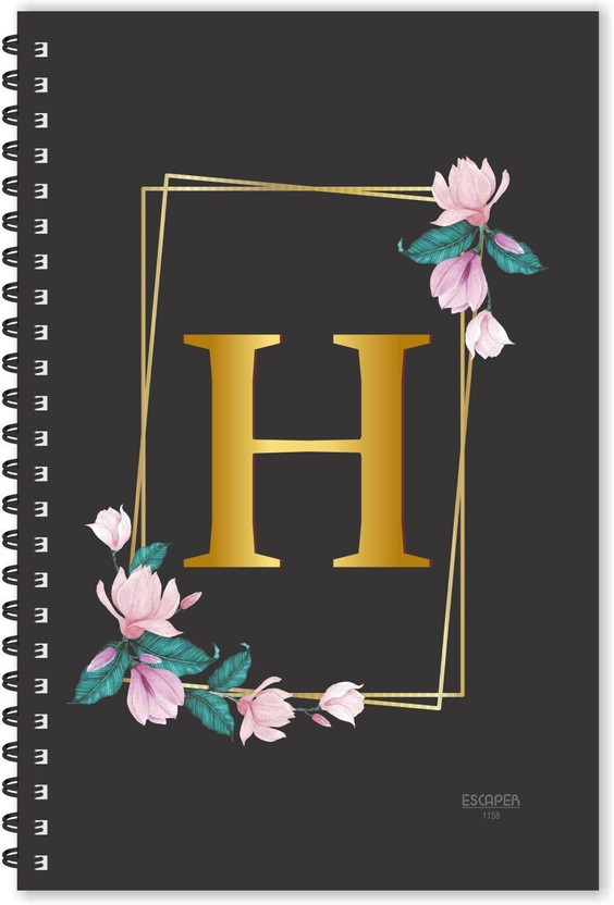 ESCAPER H letter diary (Ruled - A5), H initial Diary, H alphabet diary A5 Diary Ruled 160 Pages(MulticolorH)