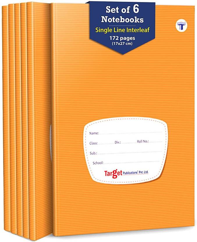 Target Publications Single Line Interleaf Notebooks Copy Writing Book