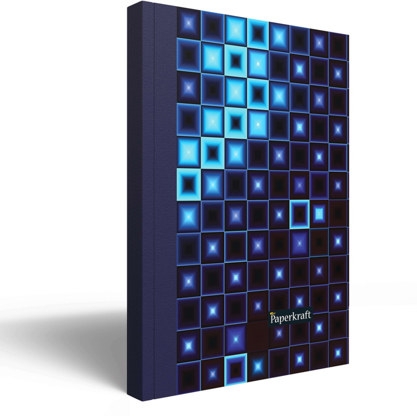 Paperkraft Signature Series A5 Notebook Single Line 224 Pages(Black, Blue)
