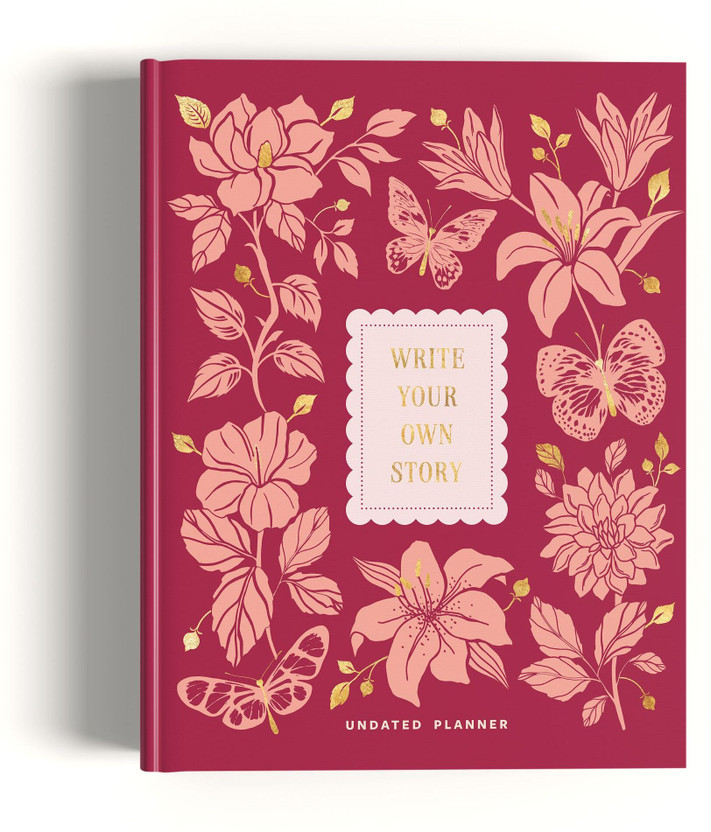 7mm Between the Lines Undated Annual Planner Goals To-dos | Productivity Planner | 5 Freebies Assorted Planner Undated Planner 352 Pages(Write your Own Story)
