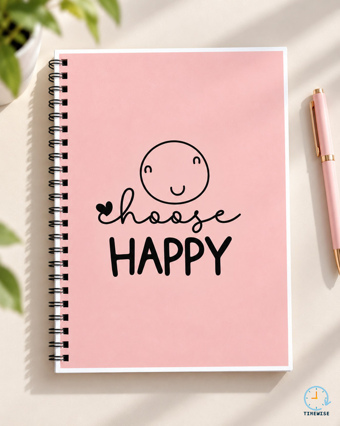 TimeWise Study Planner WIN For Students Study Time Management A5 Planner Unruled 140 Pages(Pink)