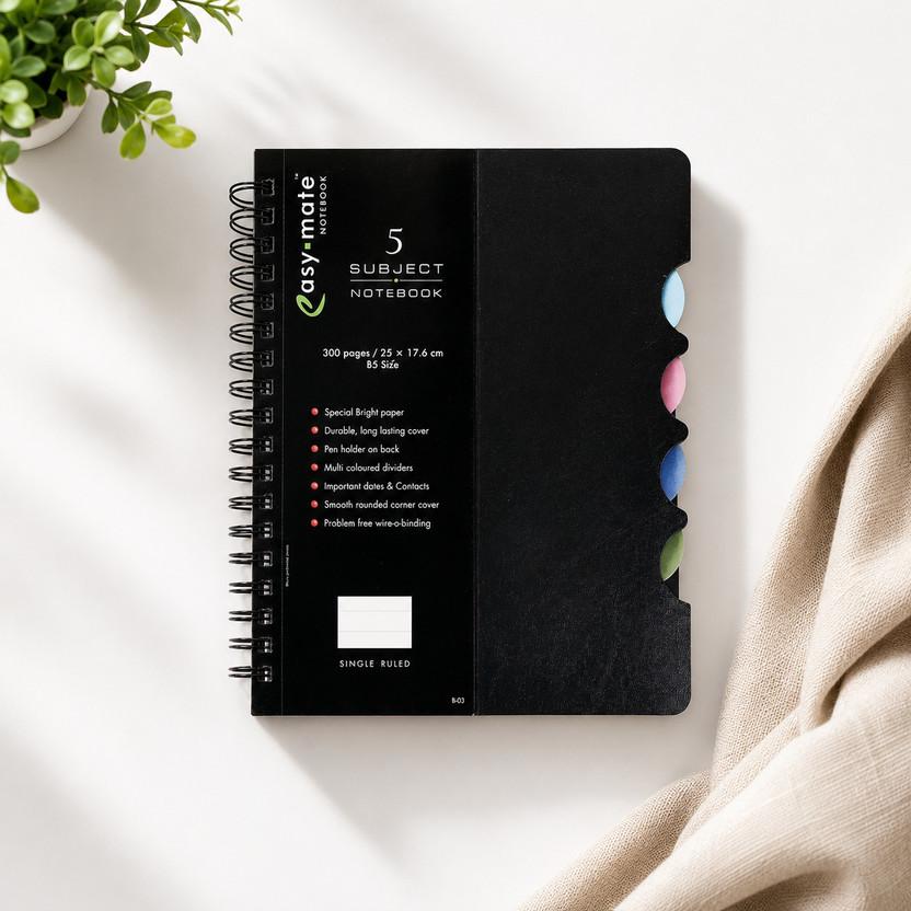 foru Premium 5 Subjects B5 Notebook Single Line 300 Pages(Multicolor)