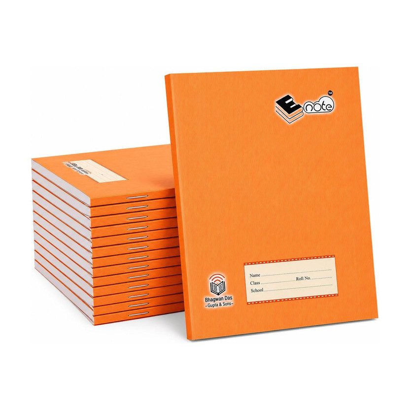 Enote Enote NOTE 01 Regular Notebook Ruled 120 Pages(Orange, Pack of 6) - Flipkart Deal