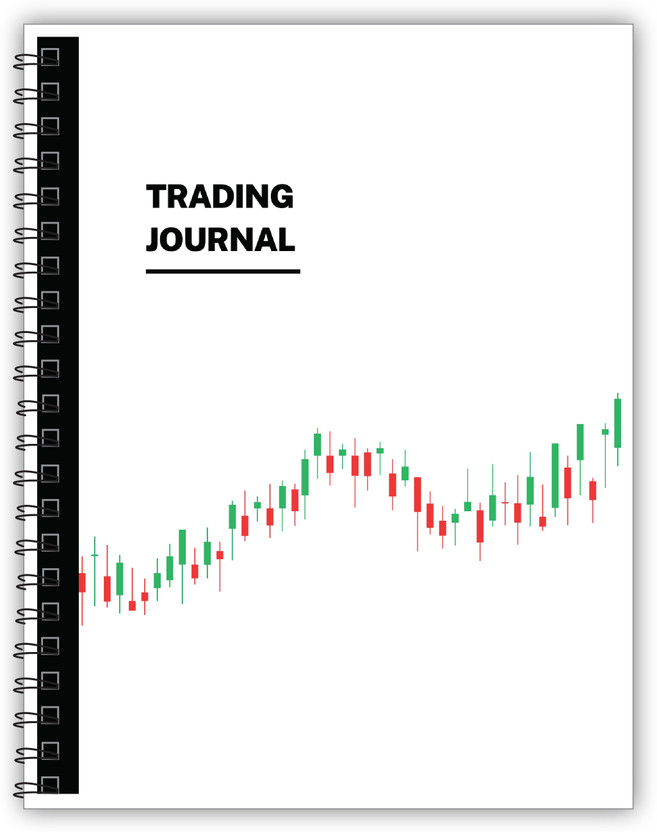 TimeWise Trading Journal Monochrome Stock Market Notebook Day Trade Log A5 Journal Unruled 130 Pages(Multicolor)
