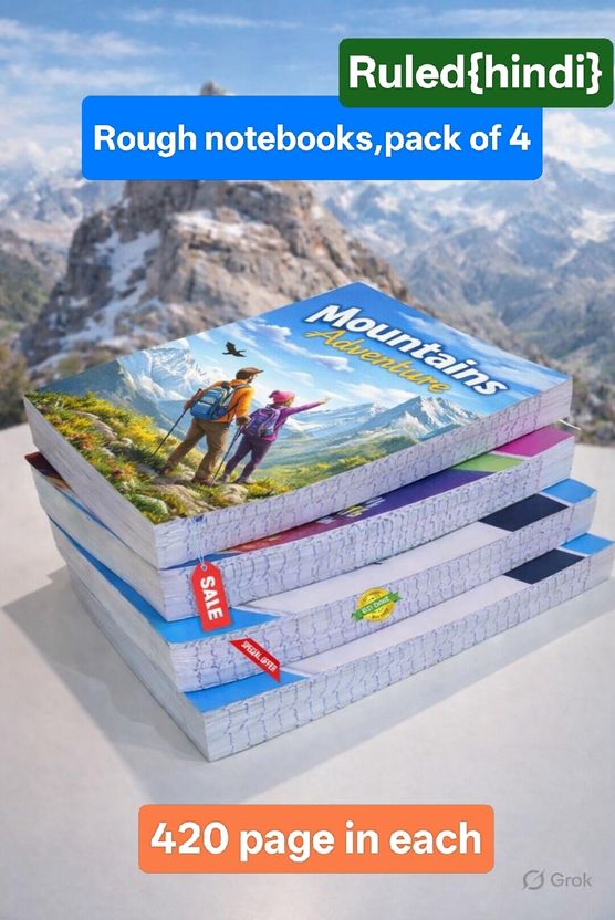 City King ECONOMY A4 Notebook Ruled 1591 Pages (Multicolor, Pack ...more - Image 1