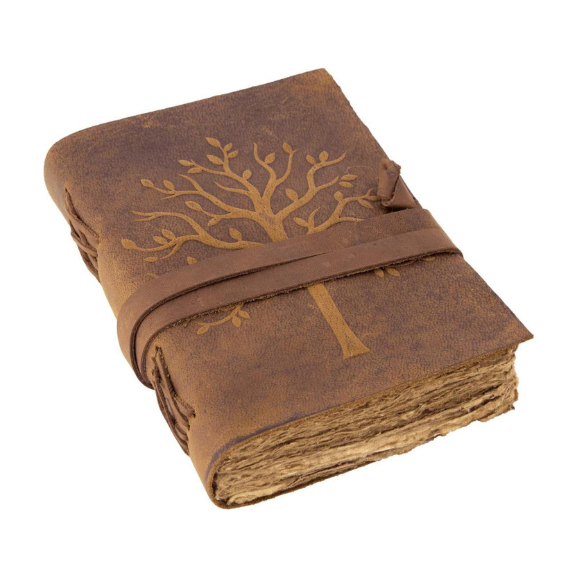 CRAFT CLUB Finished Leather Journal With Antique Paper A5 Diary Unruled 200 Pages(Brown)