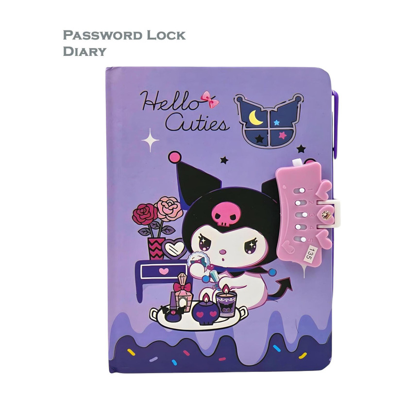 poksi poksi Kuromi Password Lock Diary with Pen | A5 Secret Journal, A5 Diary Ruled 160 Pages(Multicolor) - Flipkart Deal