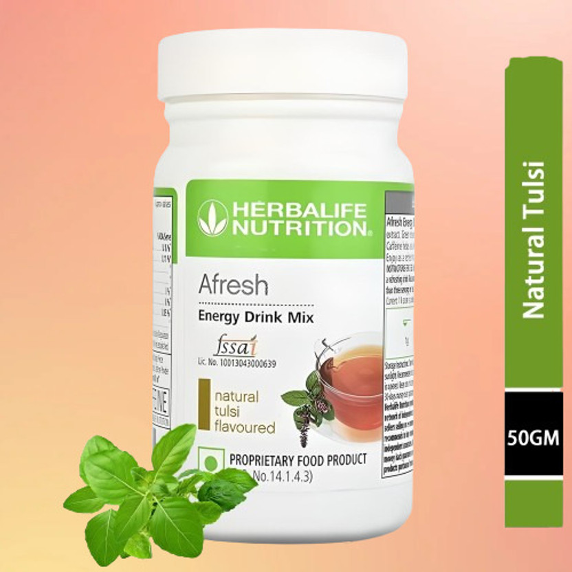 HERBALIFE Afresh Energy Drink – Tulsi (50g) | Enhances Metabolism & Weight loss new Tulsi Powder(50 g)