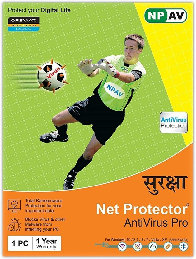 Net Protector 2026 1 PC 1 Year Anti-virus Compatible with Windows (Email Delivery - No CD)(Standard Edition)