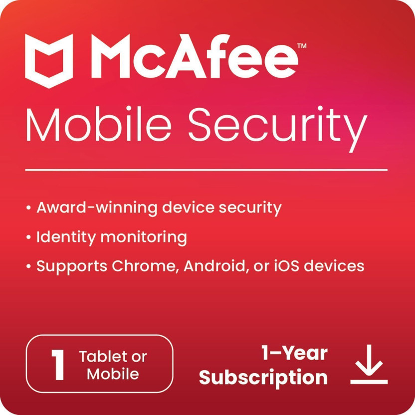 McAfee 1 Device 1 Year Mobile Security for Android (Email Delivery - No CD)(Standard Edition)