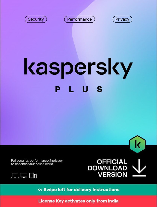 Kaspersky 2026 1 PC 1 Year Total Security Compatible with Android, Windows and Mac, iOS (Email Delivery - No CD)(Standard Edition)