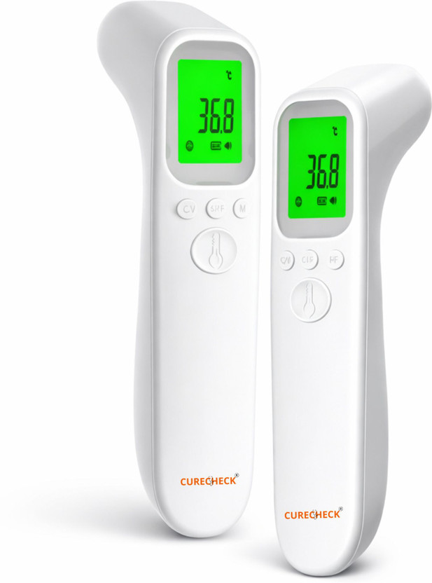 curecheck Sleek Digital Infrared Thermometer For Fever (No Battery) Sleek IR Thermometer(White)