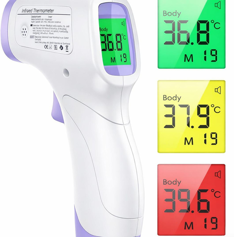 colorsole Infrared Digital Thermometer For Shop Employee Safety Resolution Infrared Thermometer Multi-Purpose Wide Range Non-Contact Thermometer Thermometer(White)