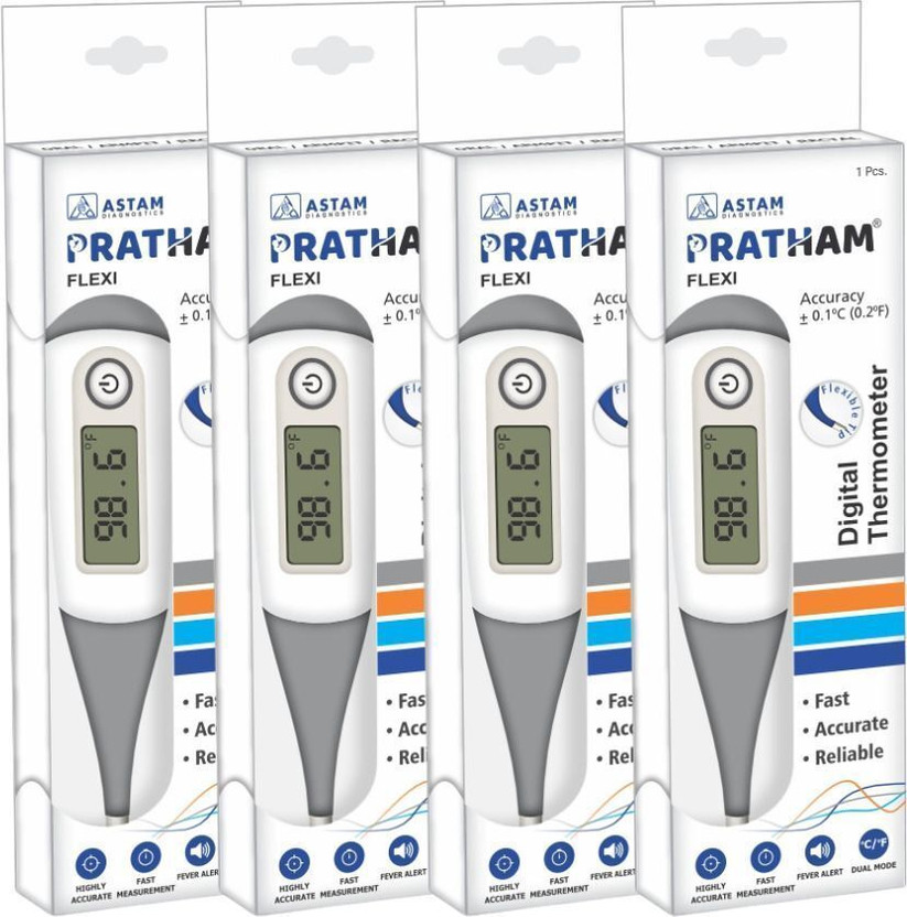ADICARE Pratham Flexible Digital Thermometer | Home Use Medical Devices (Pack of 4) Fever Check Thermometer(Grey)