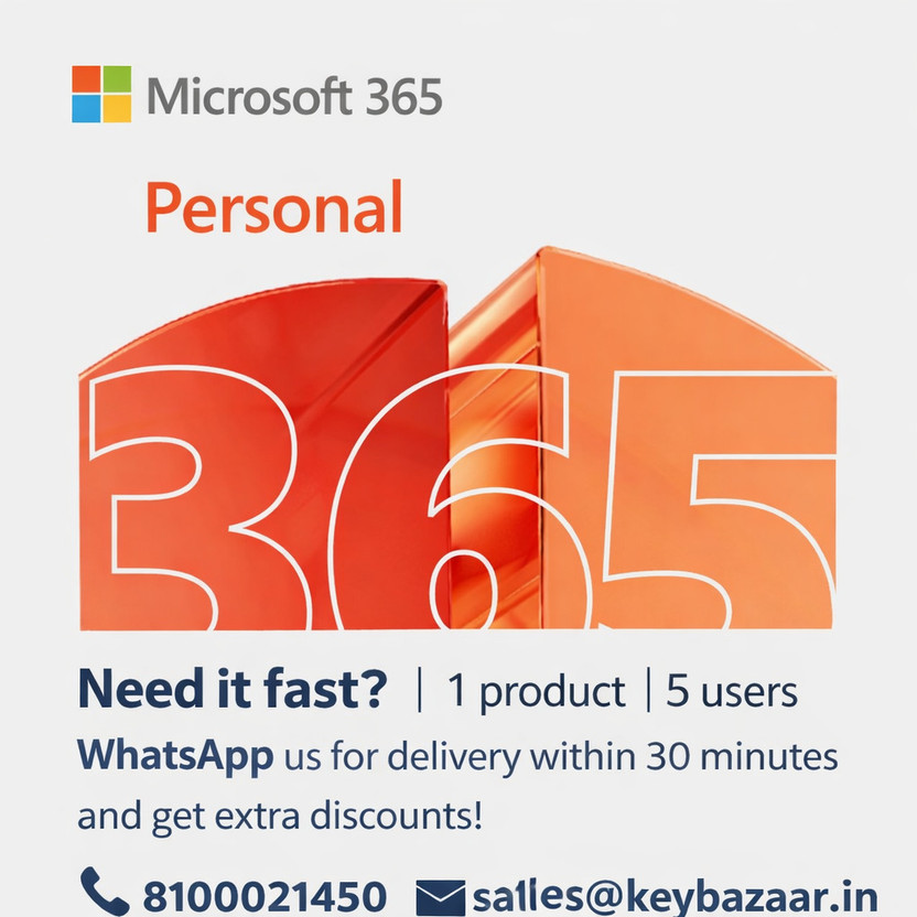 MICROSOFT 365 Pro Plus Edition 2026 with AI Chat, 5 Devices Lifetime Validity, Win/MacOS/iOS/Android, 100 GB Cloud Storage, Quick Installation Support. 1-Year Warranty.(Lifetime)