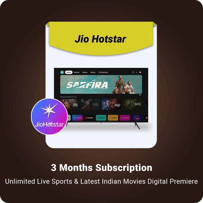 Jio Hotstar 3 Months Subscription | Unlimited Live Sports | Latest Indian Movies Digital Premiere(30-Sep)