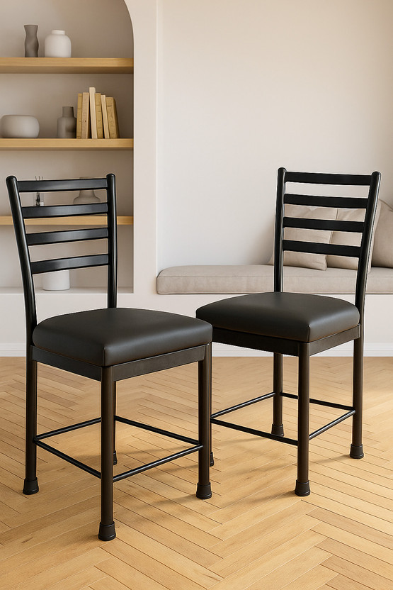 zidle Domino Dining Chair Soft Premium Velvet Seat Strong Metal Legs Black Foam Dining Chair(Set of 2, Finish Color - Soft Premium Black Velvet)