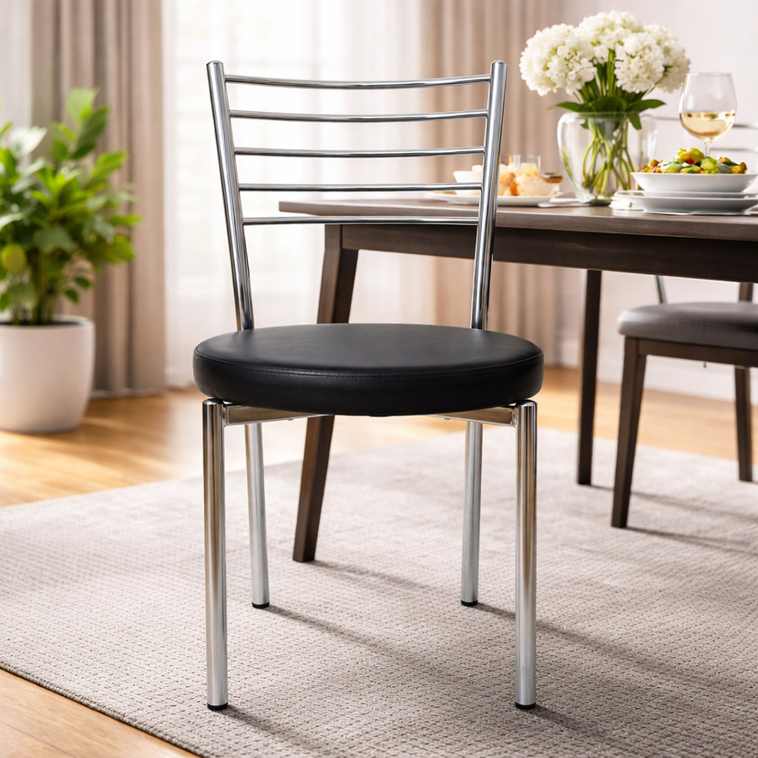 Rishi Ventures Metal Dining Chair(Set of 1, Finish Color - Steel)