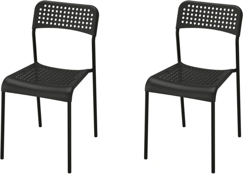 IKEA Tareo Metal Dining Chair(Set of 2, Finish Color - Black)