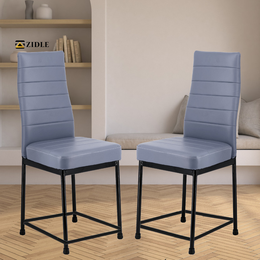 zidle Bloom Nx Premium Synthetic LeatherMetal Dining Chair with Metal Legs Foam Dining Chair(Set of 2, Finish Color - Premium Synthetic Leather)