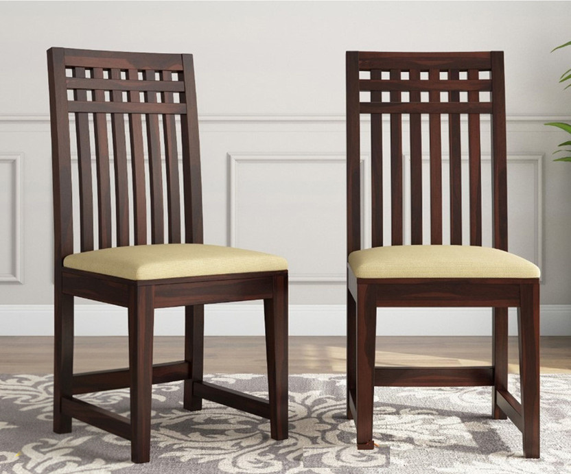 Allie Wood Rosewood (Sheesham) Solid Wood Dining Chair(Set of 2, Finish Color - Dark brown finish)