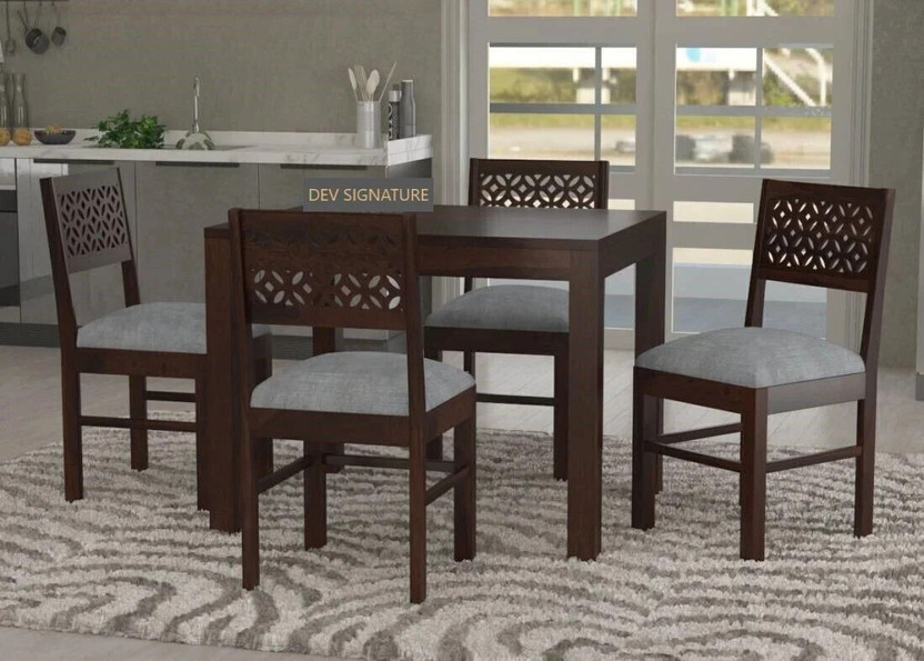 Devsignature Devsignature Solid Sheesham Wood Four Seater Dining Set For Kitchen , Hotel , Restaurant Solid Wood 4 Seater Dining Set(Finish Color -Walnut Finish, DIY(Do-It-Yourself)) - Flipkart Deal