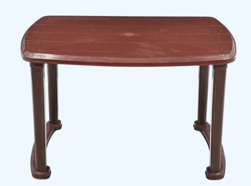 MONITARA Plastic 6 Seater Dining Table(Finish Color - Brown, DIY(Do-It-Yourself))