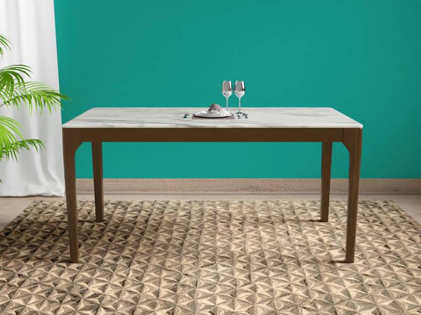 Godrej Interio Snowflake Solid Wood 6 Seater Dining Table Price in