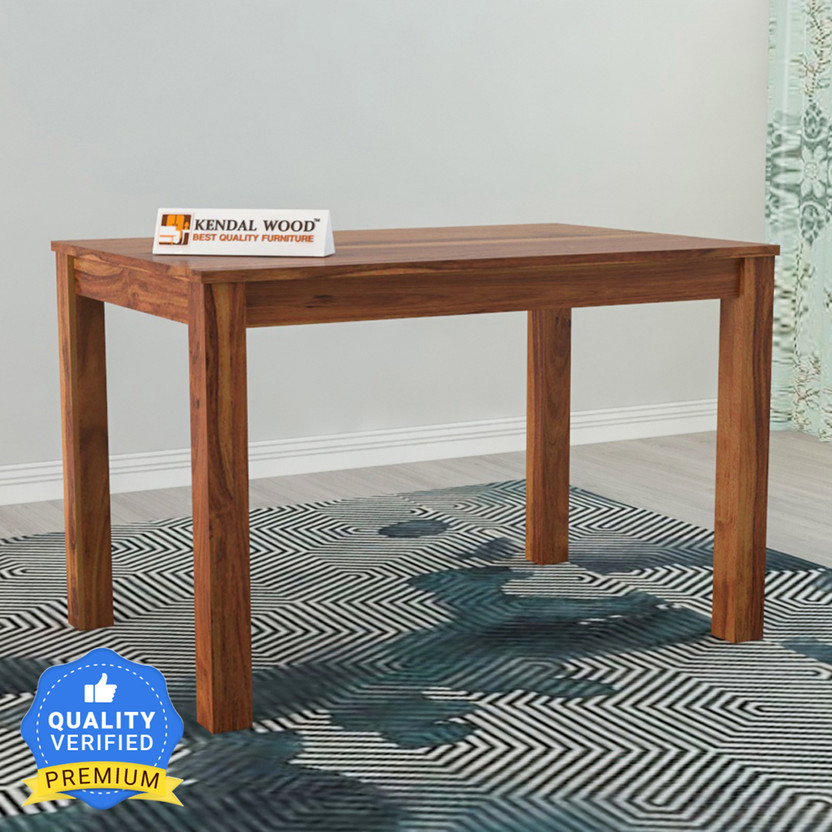 Kendalwood Furniture Solid Wood 4 Seater Dining Table(Finish Color - Natural Teak, DIY(Do-It-Yourself))